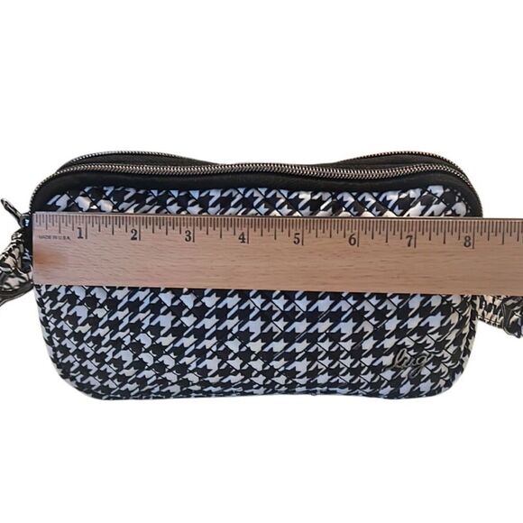 Lug Black and White RFID Convertible Coupe XL Crossbody Belt Bag - Picture 13 of 14